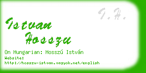 istvan hosszu business card