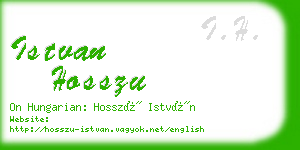 istvan hosszu business card